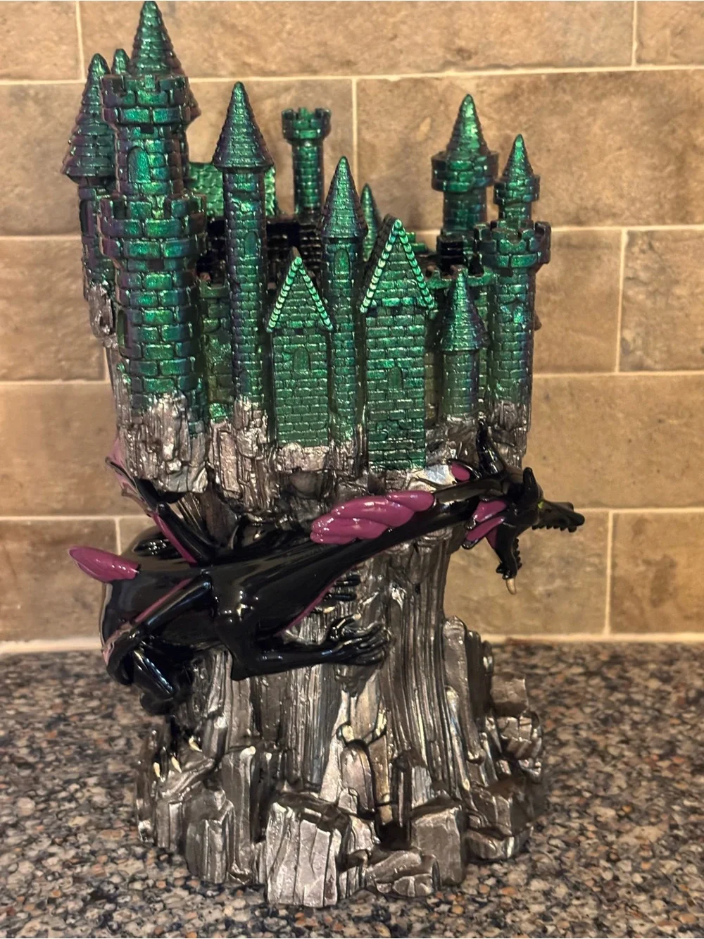 Bath & Body Works Disney Villains Maleficent Dragon Castle 3-Wick Candle Holder-
